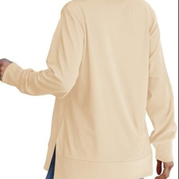 ✨️NWT✨️ MOSHU - XL Beige Long Sleeve Top - Picture 3 of 6